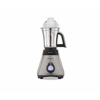 Preethi Steele 3-Jar Mixer Grinder, 550-Watt, Silver